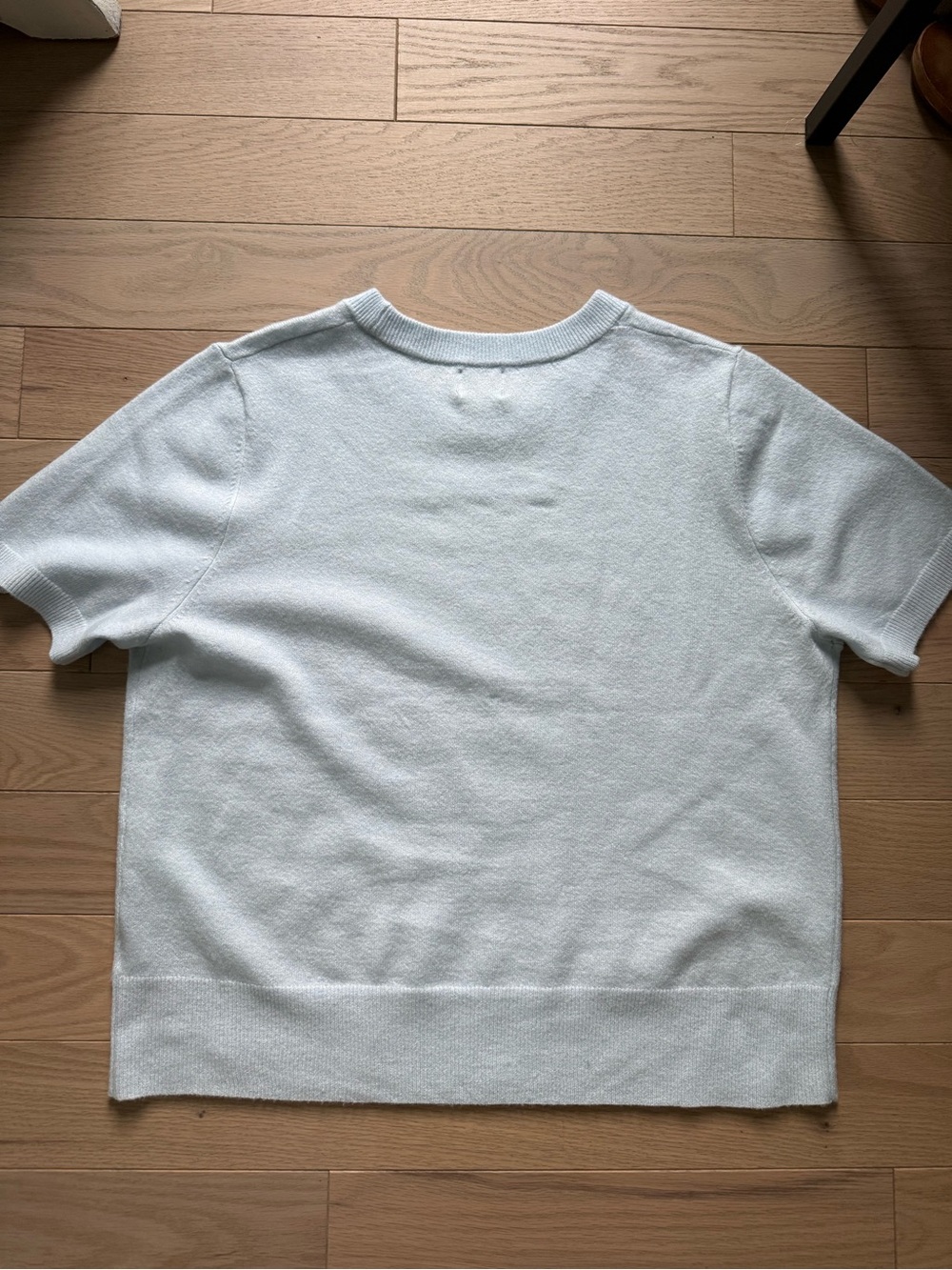 a new day Pale Blue Knit Tee with Crew Neck Women’s Size L - Picture 3 of 3